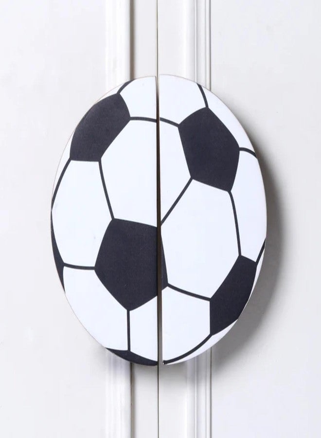 Look Mumma Football Wooden Cupboard Primium Handle/Drawer - Handcrafted Kids Room Hardware - Image 1